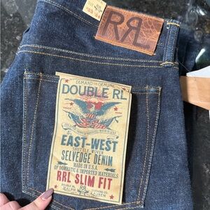 NWT Ralph Lauren Double RL Men's Slim Jeans - Dark Blue